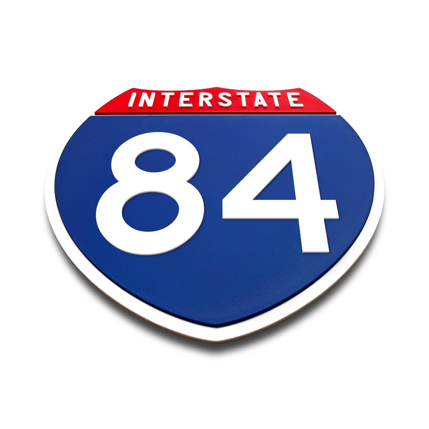 Interstate 84 Number Only road sign replica flat view