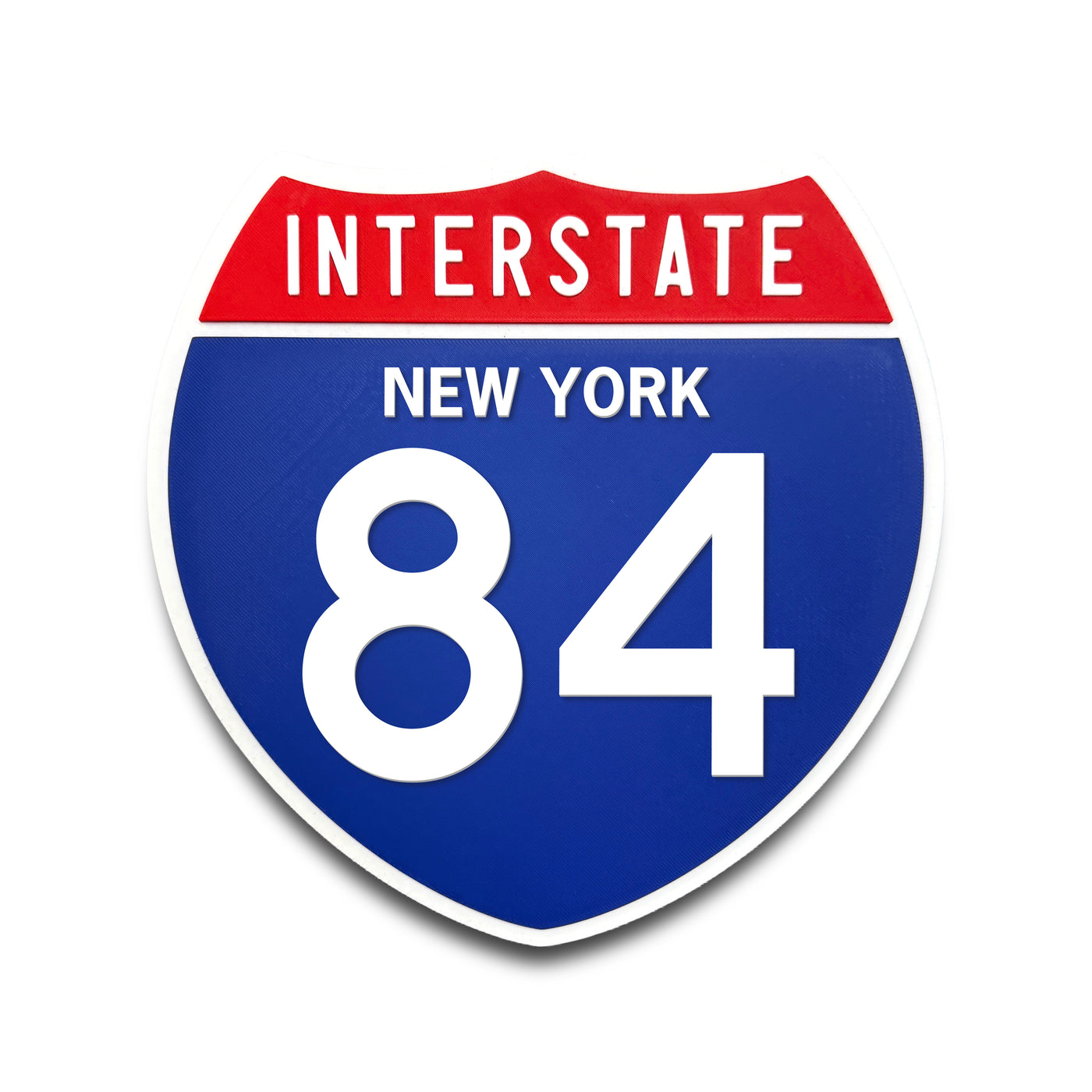 Interstate 84 New York road sign replica front view