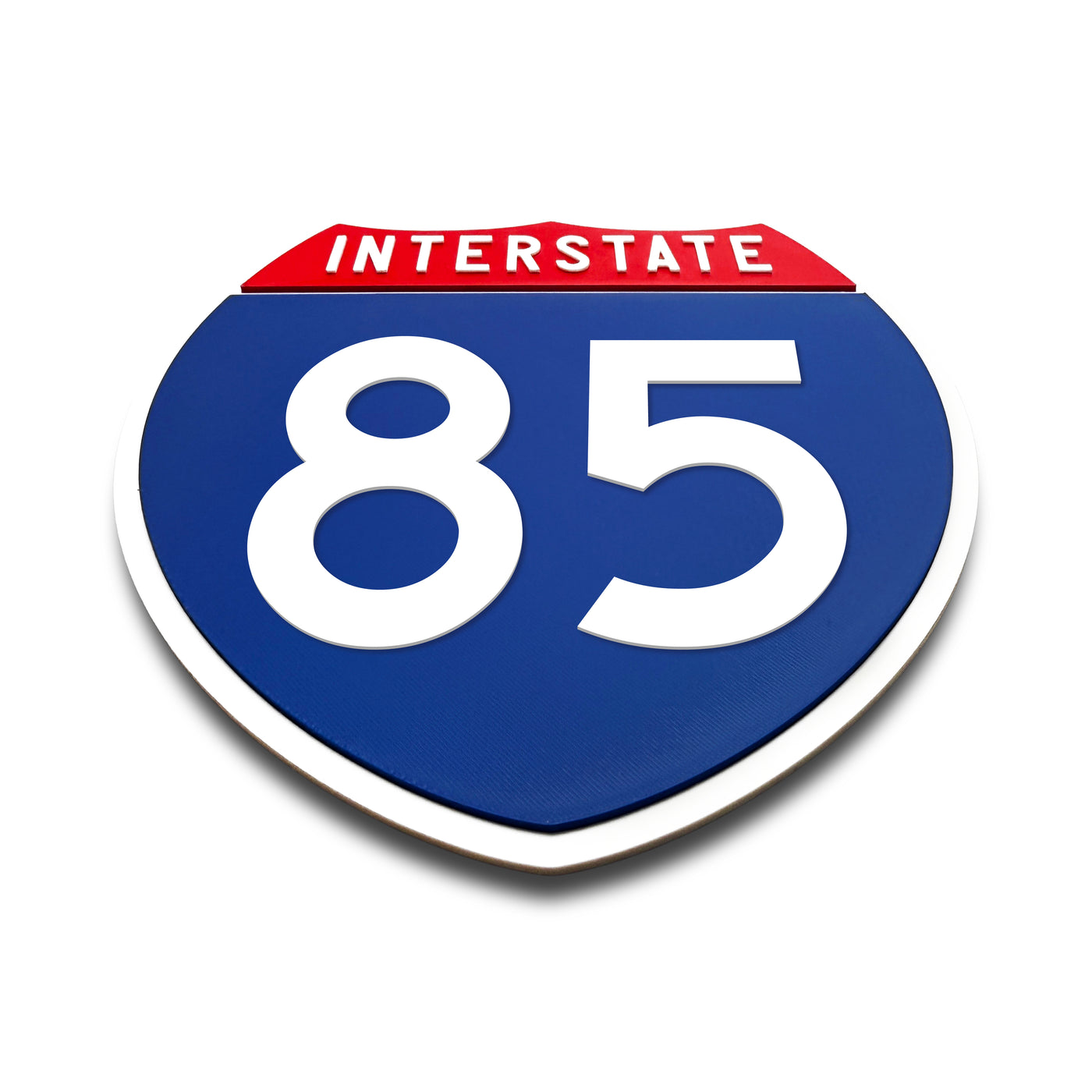 Interstate 85 Number Only road sign replica flat view