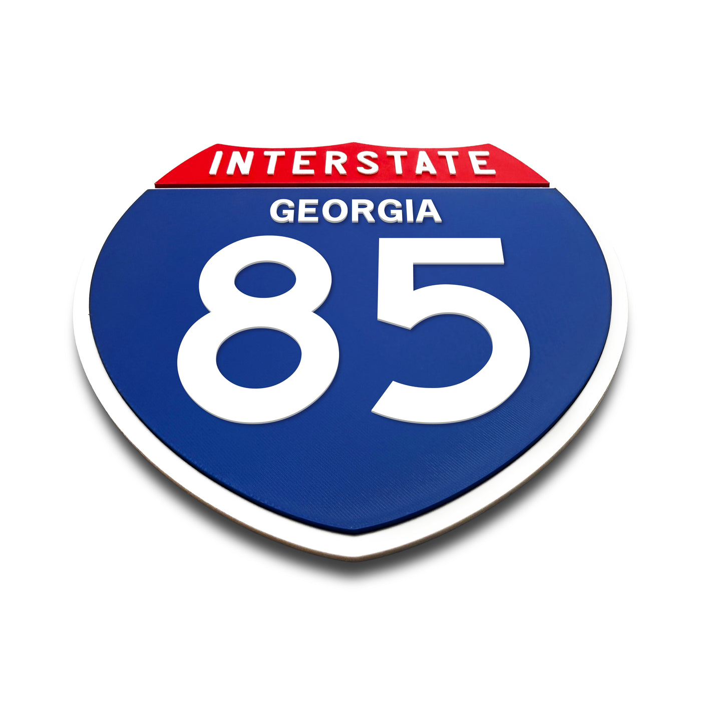 Interstate 85 Georgia road sign replica flat view