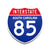 Interstate 85 South Carolina road sign replica front view