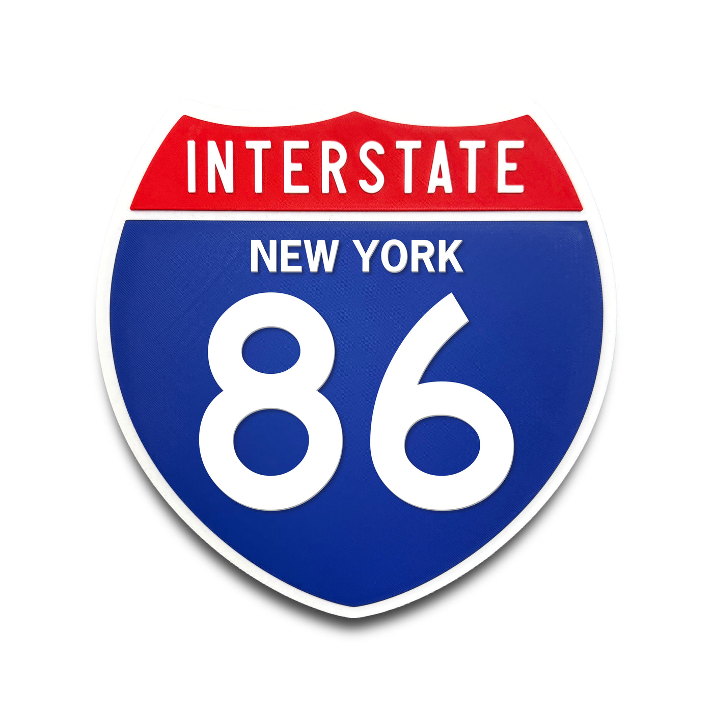 Interstate 86 New York road sign replica front view