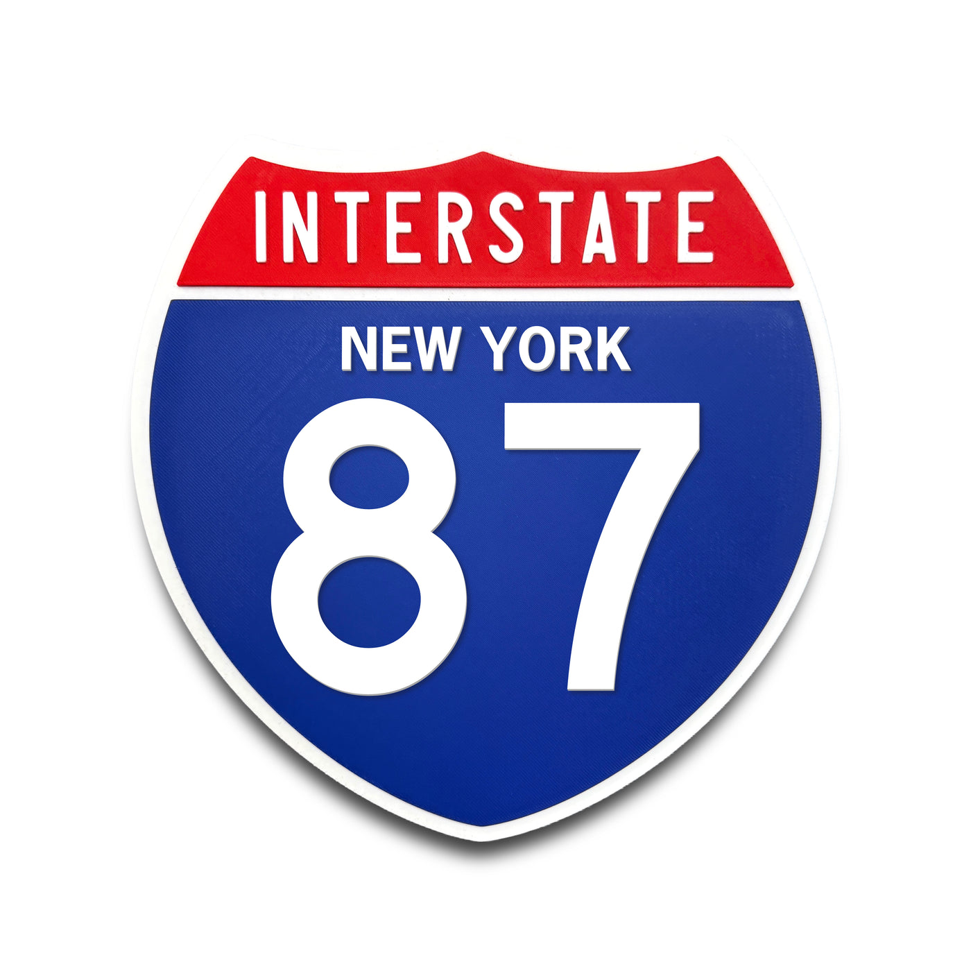 Interstate 87 New York road sign replica front view