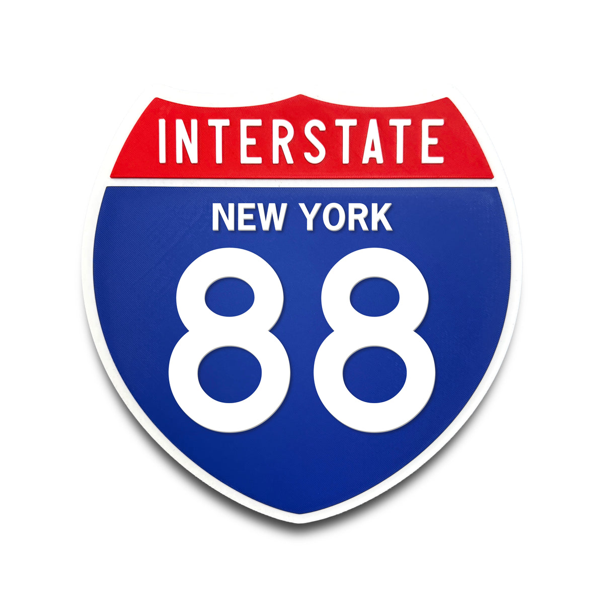 Interstate 88 New York road sign replica front view