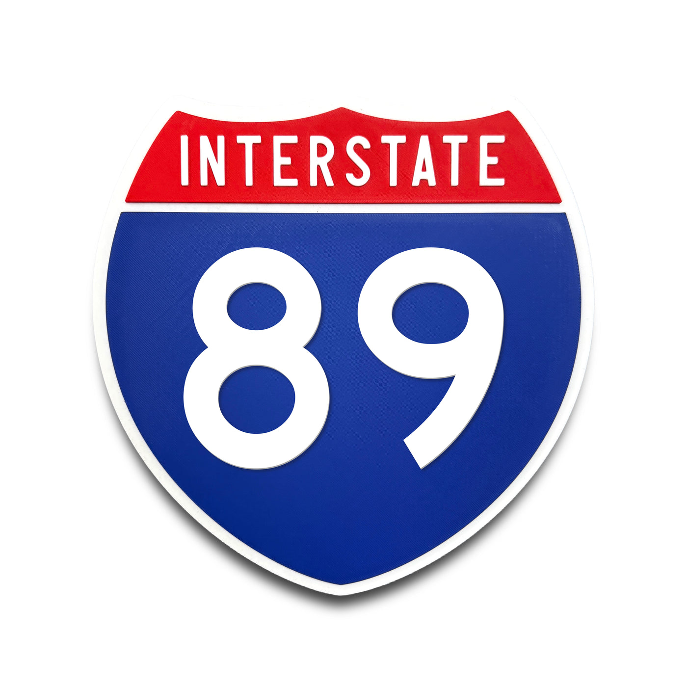 Interstate 89 Number Only road sign replica front view
