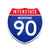 Interstate 90 Montana road sign replica front view