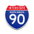 Interstate 90 South Dakota road sign replica front view