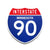 Interstate 90 Minnesota road sign replica front view