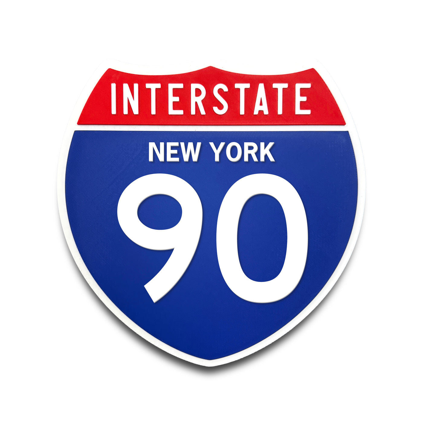 Interstate 90 New York road sign replica front view