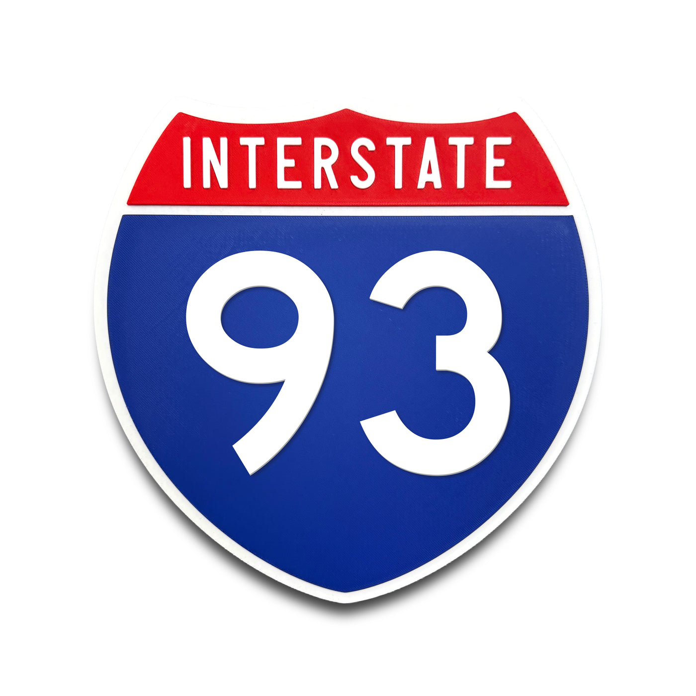 Interstate 93 Number Only road sign replica front view