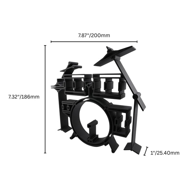Full Drum Kit Decor, Minimalist Line Art for Music Enthusiasts Home Decor, Modern Hobbies, Desk Line Art