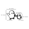 Waving Penguins Set, Minimalist Line Art Penguin Set, Arctic Penguin Home Decor, Modern Hobbies and Desk Line Art