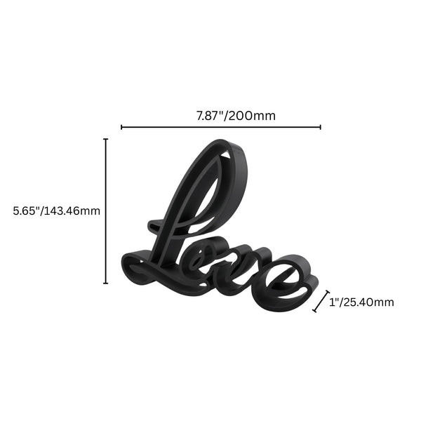 Love Calligraphy Style, Minimalist Line Art, "Love" Sculpture, Elegant Inspirational Home Decor, Modern Hobbies, Desk Line Art