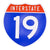 Interstate 19 Road Sign Replica | 8.53 x 8.54 Inches | Blue with White and Red