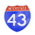 Interstate 43 Road Sign Replica – Personalized Travel Sign | Home & Office Wall Decor (8.54” x 8.53”)