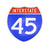 Interstate 45 Road Sign Replica – Personalized Travel Sign | Home & Office Wall Decor (8.54” x 8.53”)