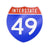 Interstate 49 Road Sign Replica – Personalized Travel Sign | Home & Office Wall Decor (8.54” x 8.53”)