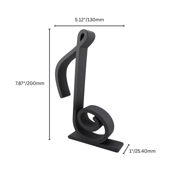 Quarter Note Decor, Minimalist Line Art, Musical Note Artwork, Music Enthusiasts Home Decor, Modern Hobbies, Desk Line Art
