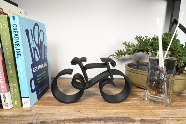 Urban Cruiser Sculpture, Minimalist Line Art, Bicycle Silhouette Statue Home Decor, Modern Hobbies and Desk Line Art, Cycling Gift